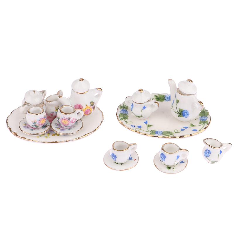 Toyvian Set Da Tè In Miniatura Pupazzo Di Neve – Servizio In Porcellana 1:12 Per Casa Delle Bambole – Regalo Di Natale Per Bambini E Collezionisti