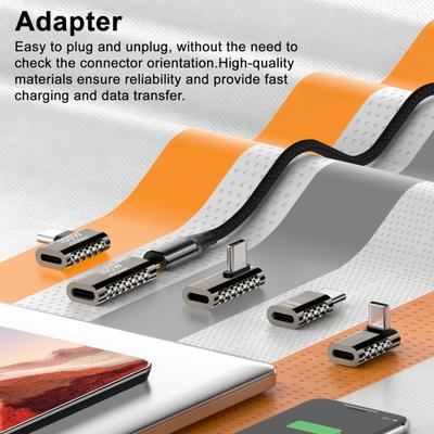 Zinc Alloy USB C OTG Adapter Type-C Female To Male Charger 20Gbps 100W PD Fast Charging & Data Sync Converter for Phone Laptop Tablets