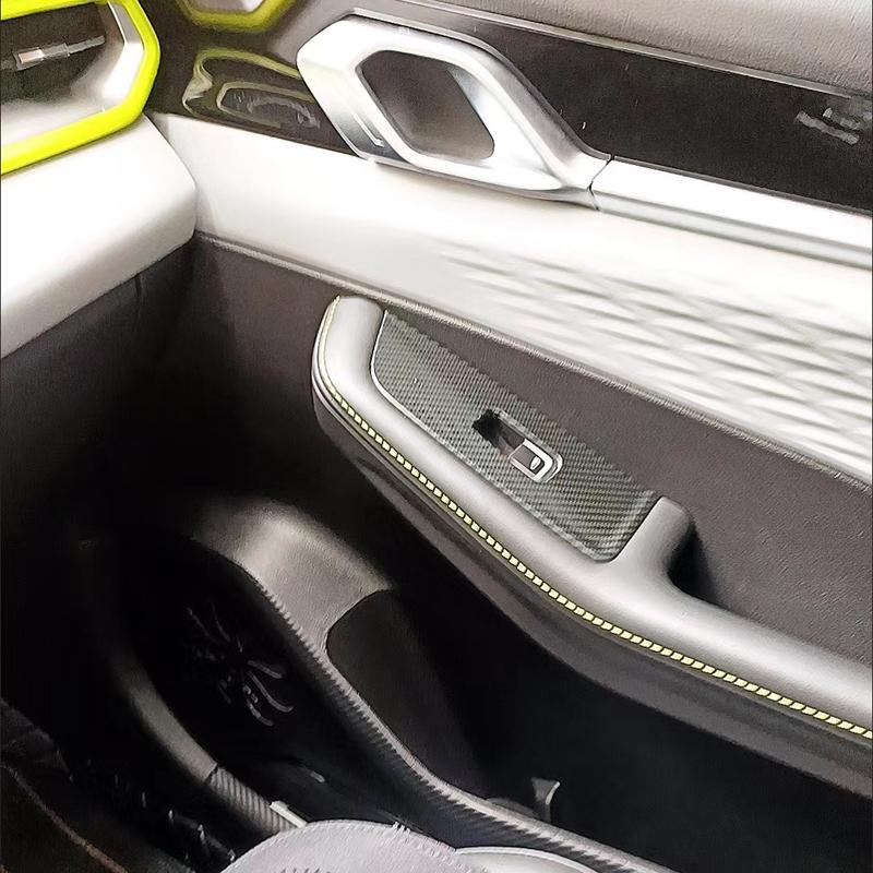 For Geely Coolray  2024 Stainless SteeI Interior Door Armrest Panel Cover Window Glass Lift Switch Button Trims Accessories