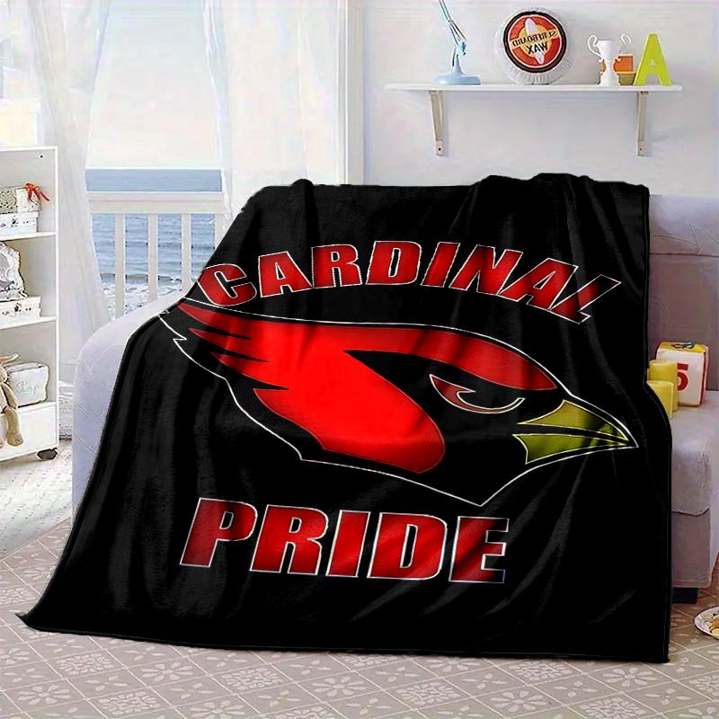 Arizona Cardinals Flag Portable Blanket/Soft Blanket Bedding Blanket Suitable for Travel Camping Living Rooms Offices Sofas Fan Gifts