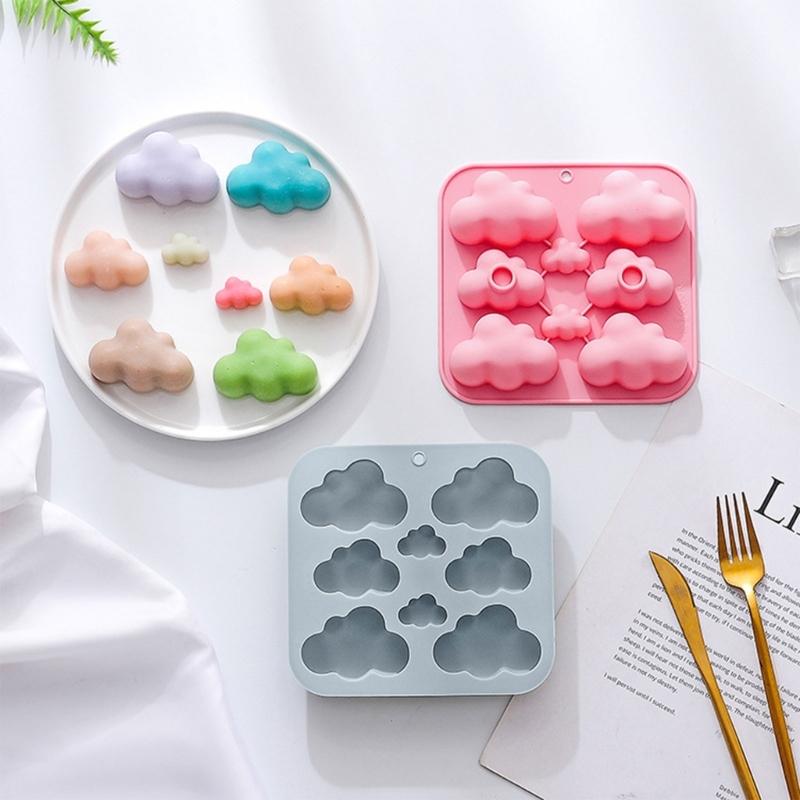 3D Clouds Shaped Silicone Flexible Food Grade Mould Clay Resin Ceramics Candy Fondant Candy Chocolate Soap Mould