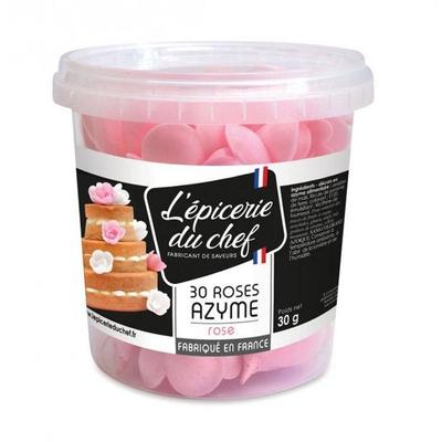 30 Pink Wafer Paper Roses