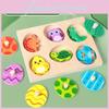 Wooden Turtle Dinosaur Animal Egg Puzzle Game For Kids With Animal Figures Educational Toy For Early Learning