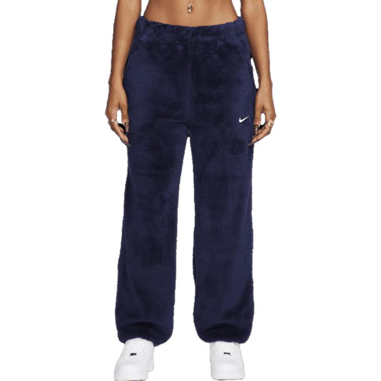 Nike X Nocta FW23 Velour Smooth Elastic Waistband Casual Pants Women Bottoms Navy-Blue DV3643-410