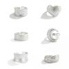 SHIXIN 6 Styles Trendy Moon Love Heart Adjustable Open Rings for Women Creative Geometric Irregular Wide Knuckle Ring Lady Gifts