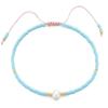 Trendy Deep Blue & Gold Rice Bead Pearl Hand Bracelet: Niche Design Women's Fashion Accessory