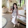 Girls' Neo-Chinese Style Vest and Skirt Set