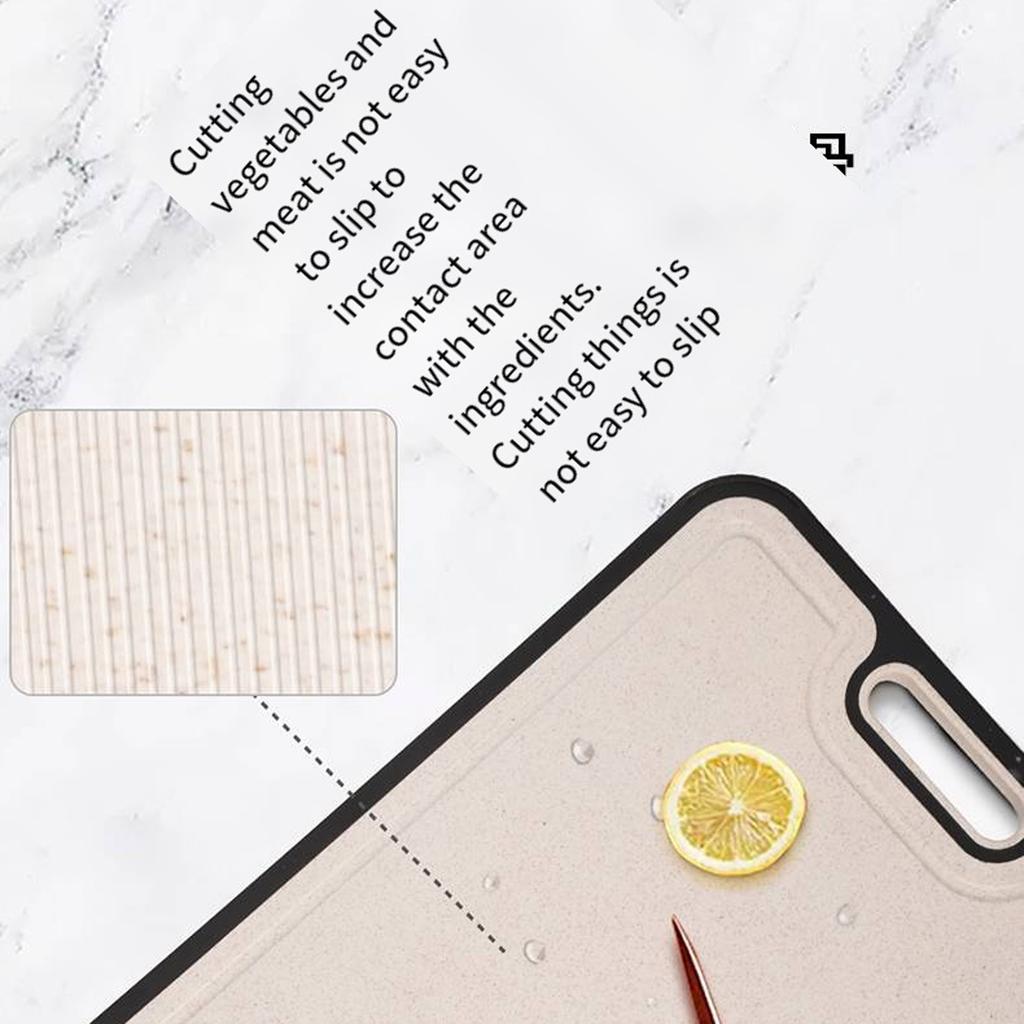 Cutting Board Double Sided, Titanium Cutting Board For Kitchen, Double Sided Food Grade, Easy To Clean, Non-slip Silicone Edge