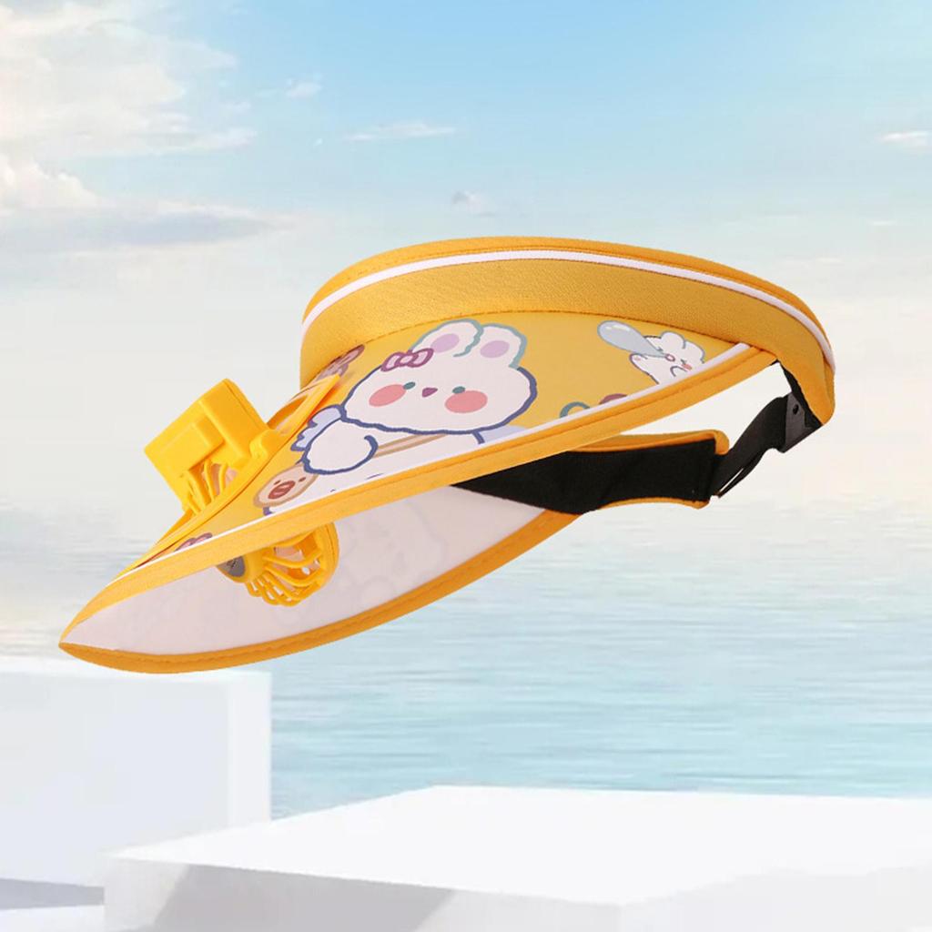Outdoor Sun Visor Fan Hat Rechargeable Large Brim Hat Built In Fan for Travel Camping Outdoor Activities Holiday Gifts