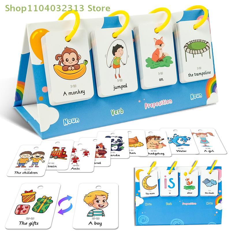 Vocabulary Building Special Education Speech Therapy Sentence-Making Exercises Flip Chart Sentence Educational Learning Tool