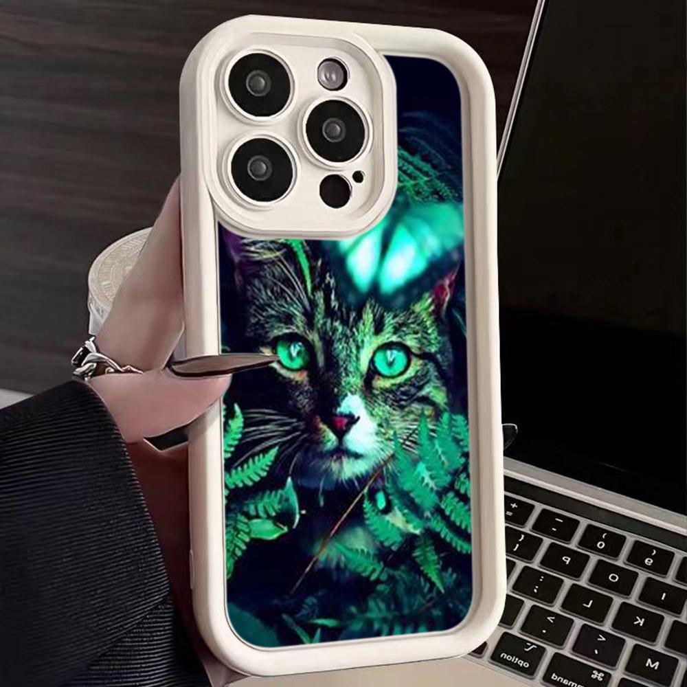 Angel Eye TPU Soft Phone Case for Samsung A05 A13 A23 A53 A14 A24 A34 A54 A15 A25 A35 A55 S20 S23 FE S24 Ultra Ae70 Cat Joyride On A Scooter Art