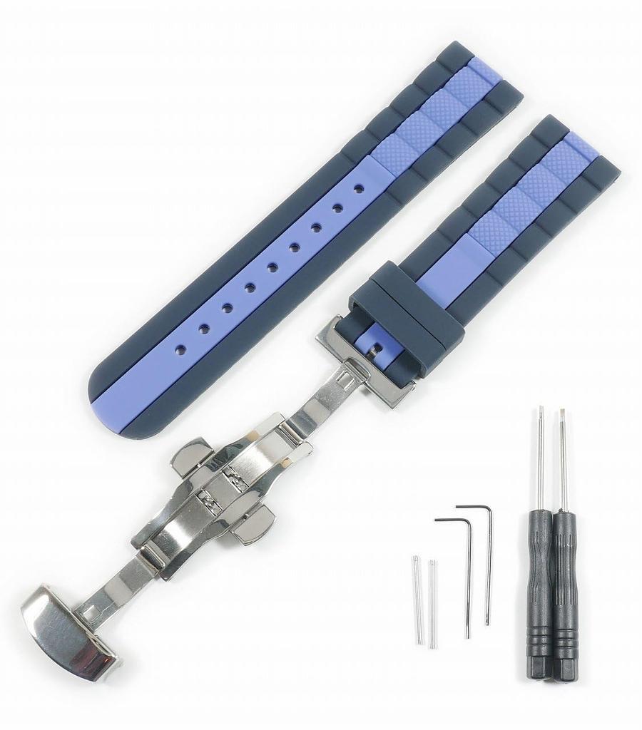 BLANCPAIN X Swatch Exclusive Rubber Strap with D-Buckle (Navy & Blue)