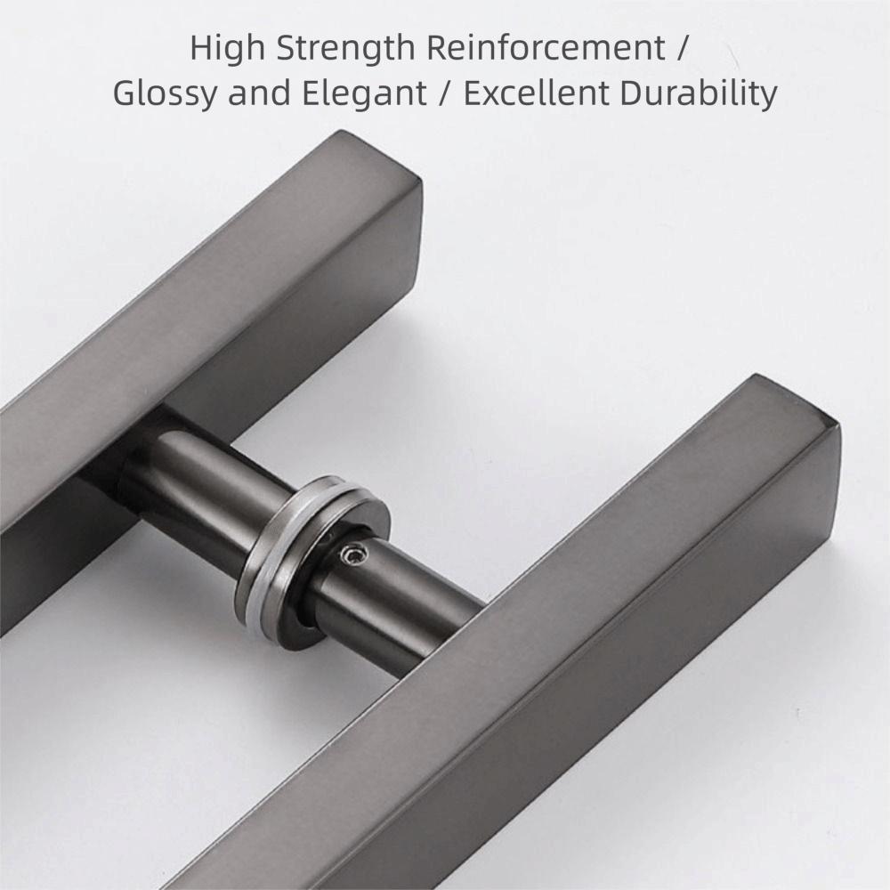Matte Türklinke Edelstahl Drück-Zieh-Griff Türgriffe Glastürgriff Badezimmertür