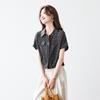 Srcr 100% Silk Crepe Polka Dot Short Sleeve T-Shirt
