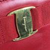 Salvatore Ferragamo Vara logo ribbon Tote Bag Shoulder Bag Leather Red