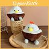 Plush Chicken Coconut Character Doll With Hanging Decor For Collection And Play