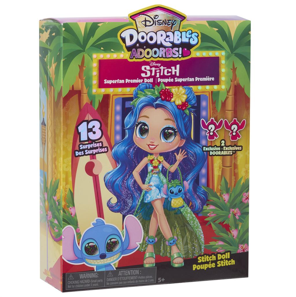 Poupée Doorables Adoorbs Stitch, Doorables Disney, poupées a Collectionner, Des 5 ans