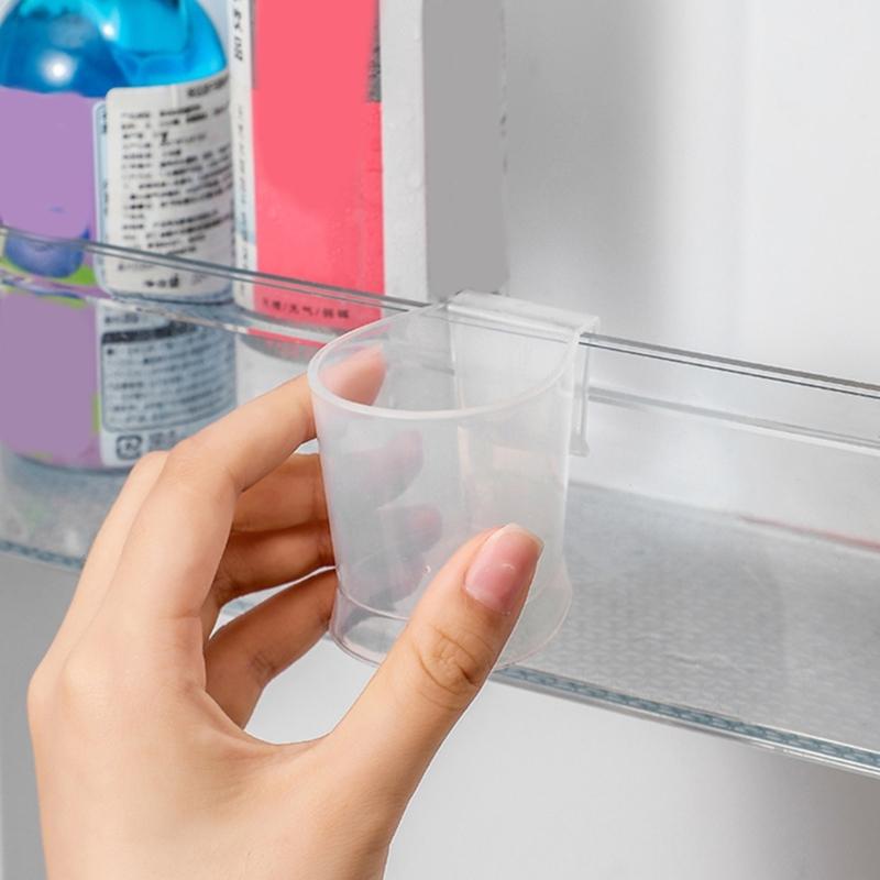 2 Pieces Multipurpose Fridge Door Mounted Storage Racks Portable Sturdy PP Materials for Home Organization Use