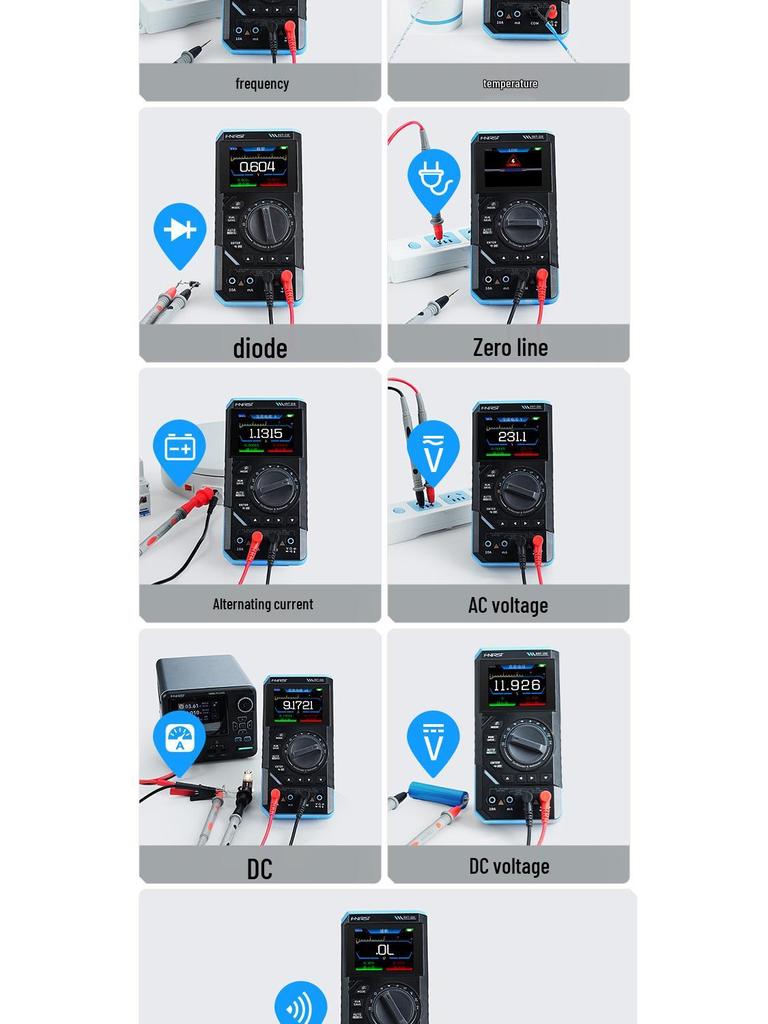 FNIRSI DST210/201 3-in-1 Multimeter: 10M Bandwidth, Oscilloscope, Signal Generator.