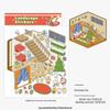 Christmas Miniature 3D Cabin Scene Stickers – Cute Handmade Cartoon Stickers for Journals