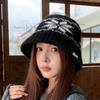 Warm Knitted Bucket Hats Autumn Winter Fisherman Cap Fashion Basin Cap  for Women