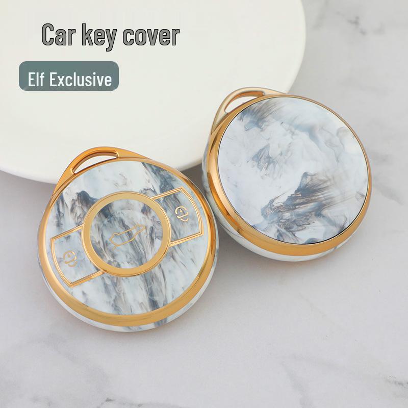 Mercedes-Benz Smart Elf TPU Key Case with Gold Edge