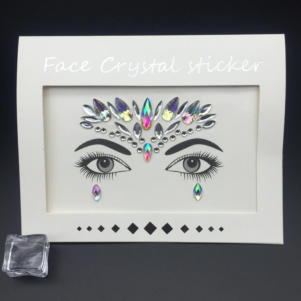 Eco-Friendly Forehead & Face Resin Stickers for Music Festival Makeup