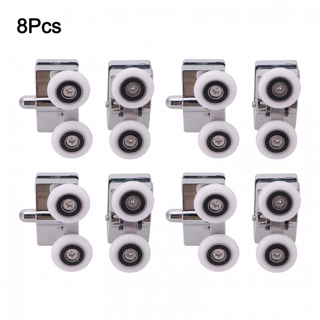 8PCS Twin Shower Screen Door Rollers/Runners/Wheel Top & Bottom 23mm Replacement