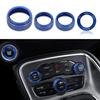Engine Start Stop Button Switch Cover Center Console Knob Ring Radio Knob Trim