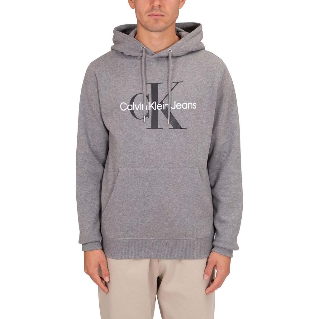 Calvin Klein Letter Print Hooded Long Sleeve Sweatshirt Men sweatshirt Gray J30J320934-P2D