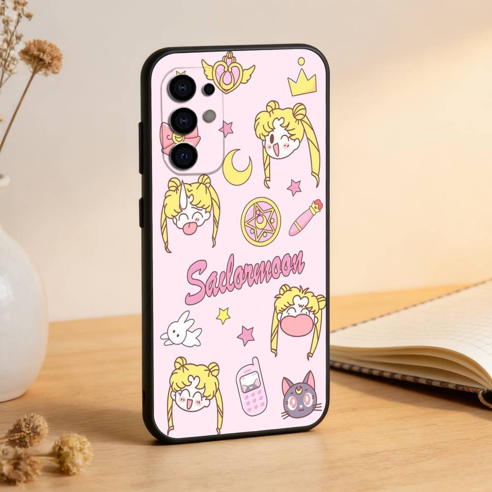 

Anime S-Sailors M-Moons Phone Case Black Silicone Soft For Samsung S25,S24,S21,S22,S23,S30,Ultra,S20,Plus,Fe,Lite Samsung S25ULTRA