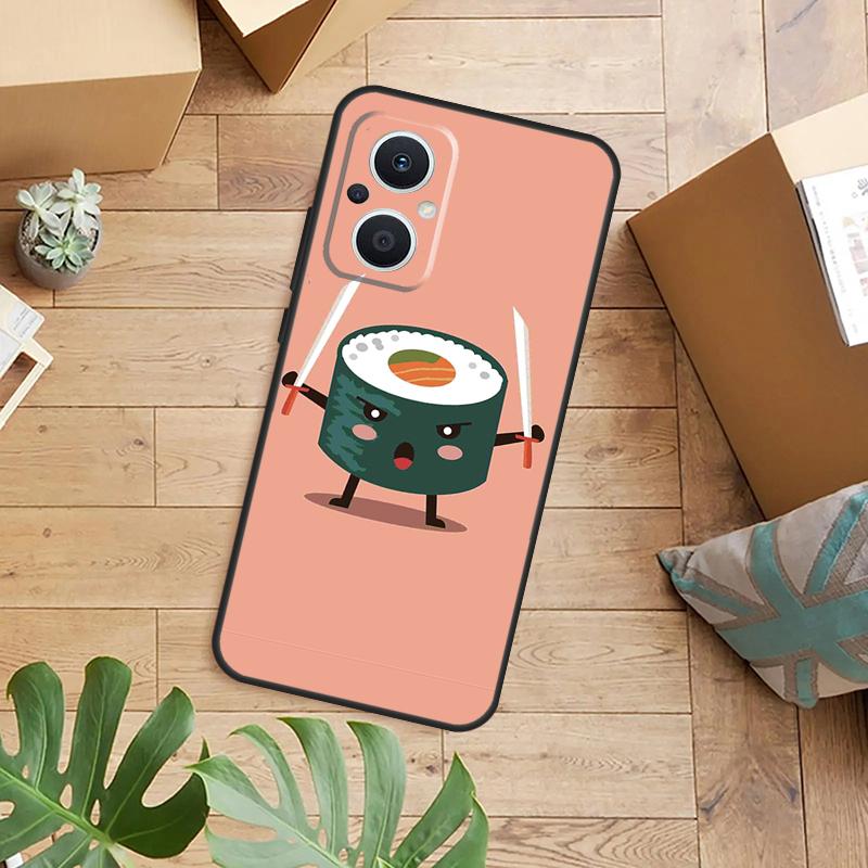 Japanese Sushi Food Phone Case For OPPO Reno 14 13 12 11 F 10 Pro 8T 8 Lite OPPO Find X9 X8 X6 X5 Pro Back Cover