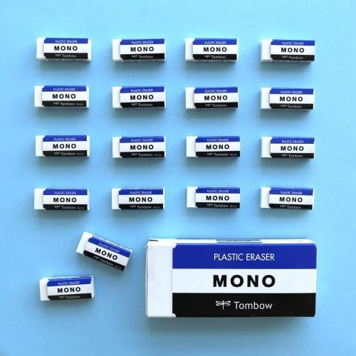 Tombow Pencil Rectangle Eraser MONO Mono Box 18 Pieces JHA-061 White
