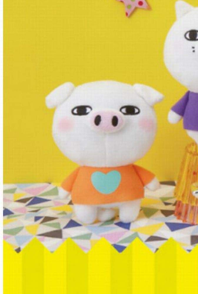 YOSISTAMP Yoshi Stamp T-shirt Plush Toy, Approx. 15cm, Pig, Single Item