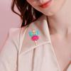 Enamel Ballerina Brooch for Women Pins Rhinestone Girls Banquet Party Gift Jewelry Accessories