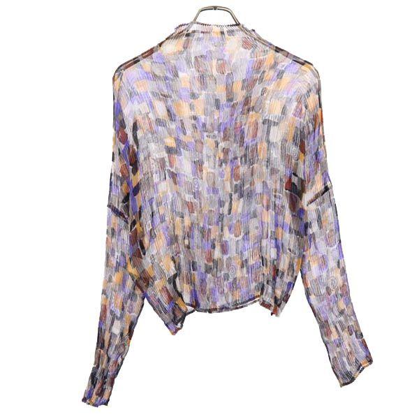 ISSEY MIYAKE Made In Japan Overall Handle Long Sleeve Pleated See-through Cut Women Used