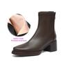 Krazing Pot Microfiber Round Toe Thick Heels Modern Boots Size 42 Zip Platform Beauty Lady Women Ankle Boots