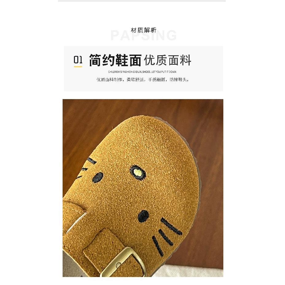 Children's Cute Kitten Birkenstock shoes2026Spring and Autumn Children's Soft Sole Non-Slip Shoes for Small, Medium, and Large Kids
