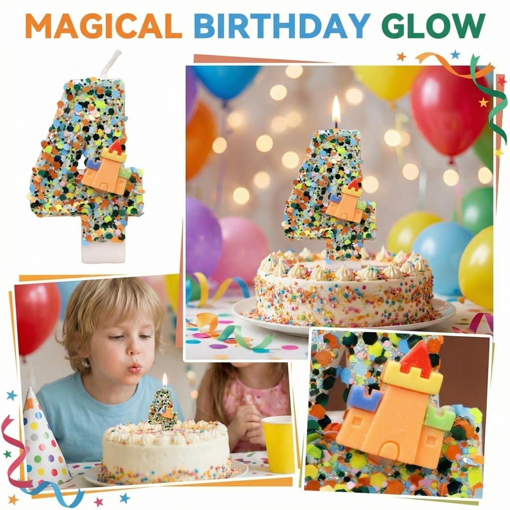 Fashion Cartoon Creative Birthday Candles Party Digital Candles