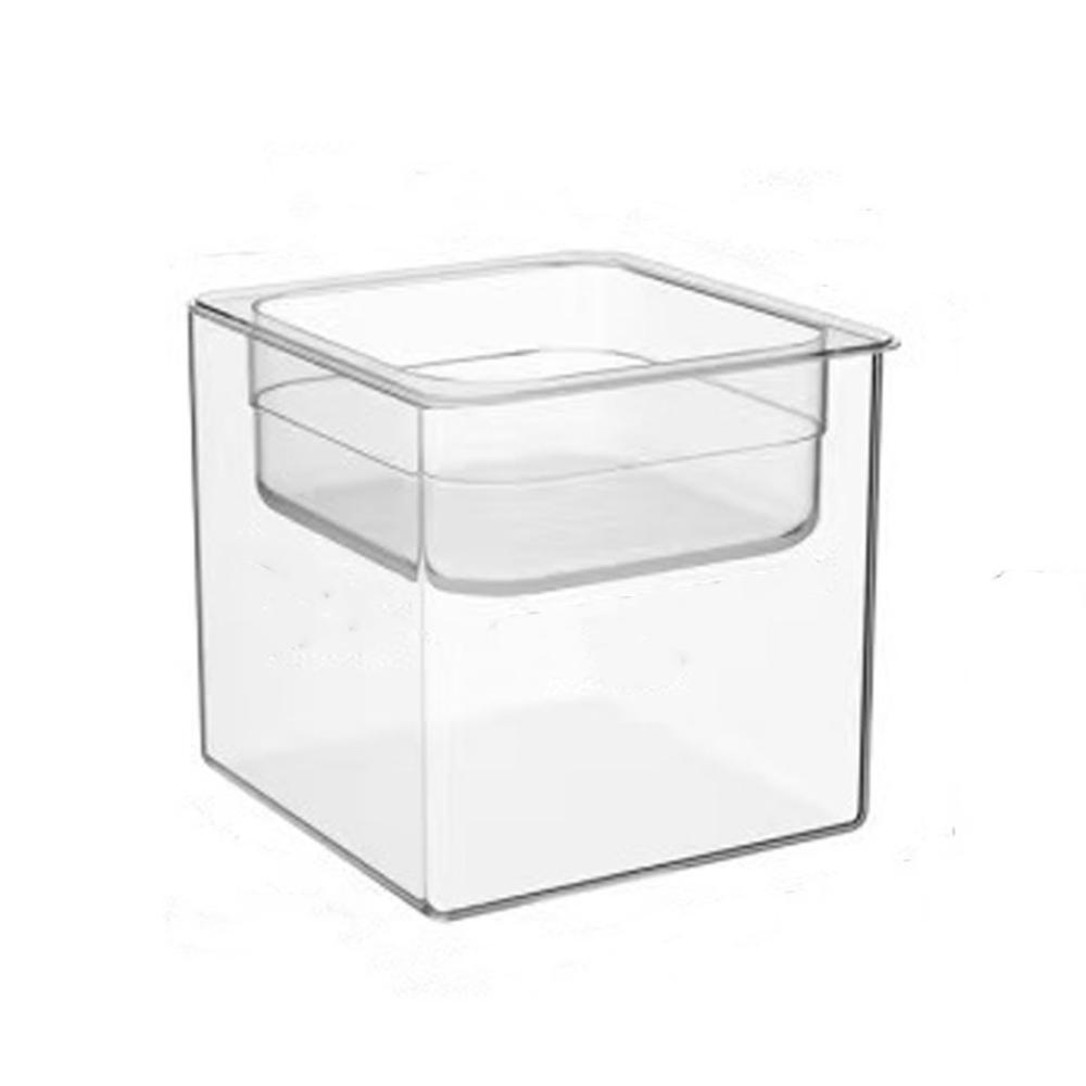 

Креативний прозорий двошаровий акваріум Пластиковий ударостійкий миска для води для котів Куб Миски для пиття для котів Подарунок