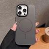 Metal lens frame magsafe charging phone case for iPhone 16 15 14 13 12 11 Pro Max magnetic liquid silicon back cover