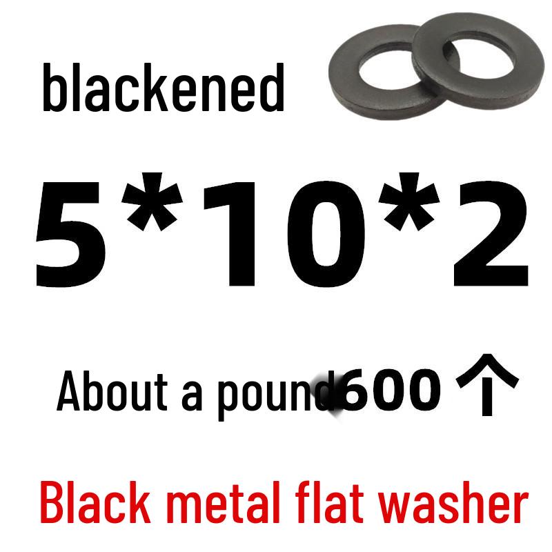 Thickened Black Iron Flat Washer for Screws, Non-standard Round Design
