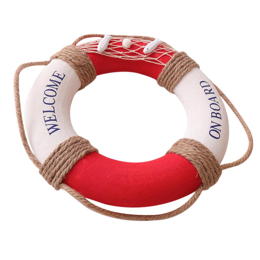 1Pcs 30Cm Exquisite Lifebuoy Hanging Decoration Metal Door Sign for Cafe Bar Shop Wall Decor Festive Entrance Ornament