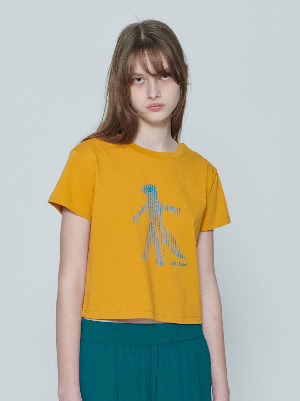 Enzo Blues Dinosaur T-Shirt (Mustard) F