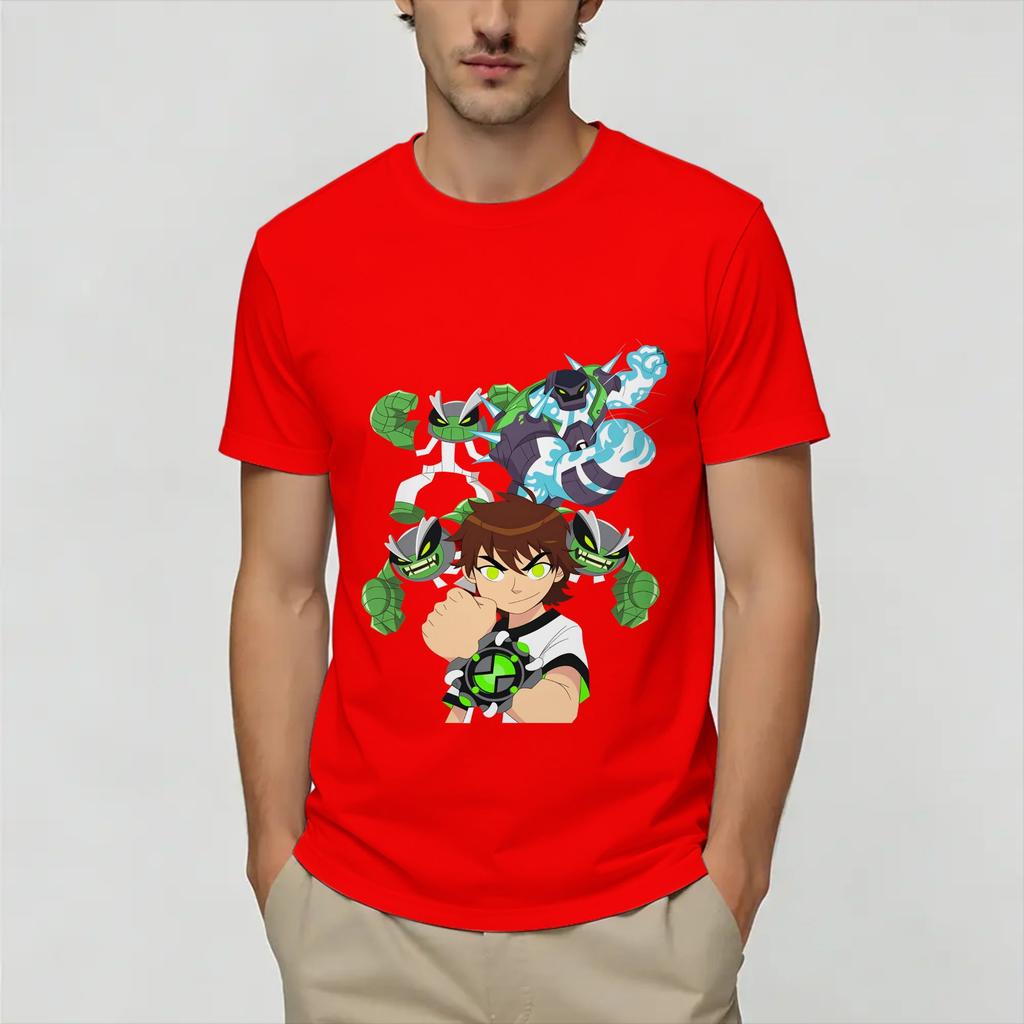 Unisex TShirts Ben 10 Aliens Vintage Cotton Tee Shirt Short Sleeve T Shirt Crewneck Tops Graphic Printed