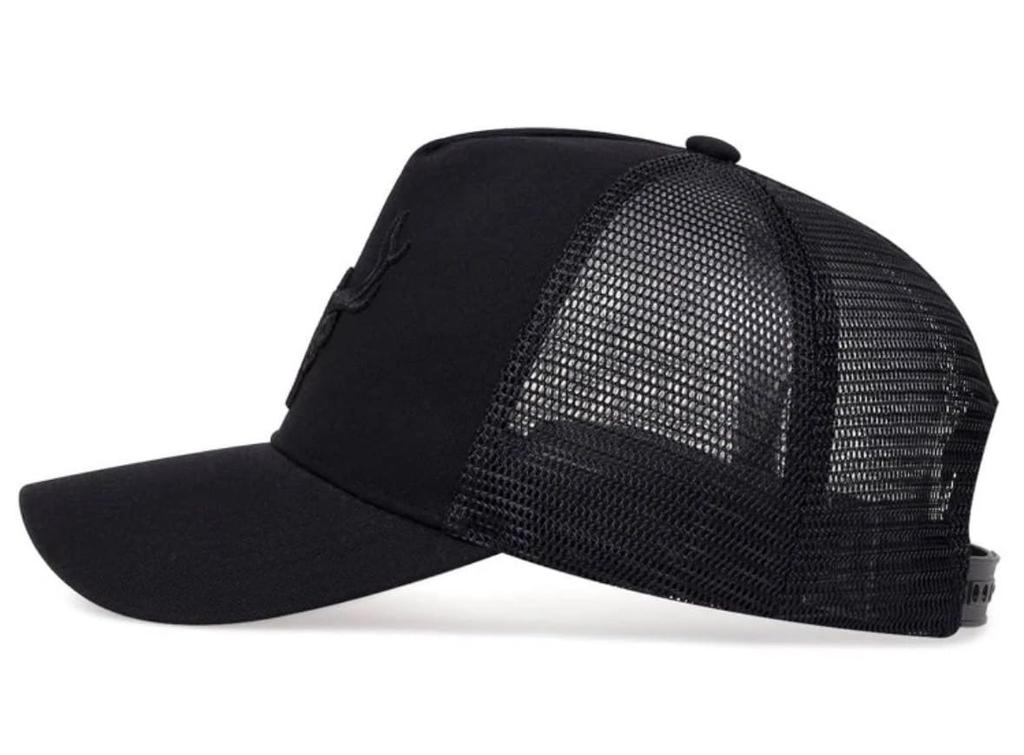 [sproutsy] Mesh Cap, Baseball Cap, Deer Motif Embroidery, (JP, Numeral Size, 58.0 cm, Black)