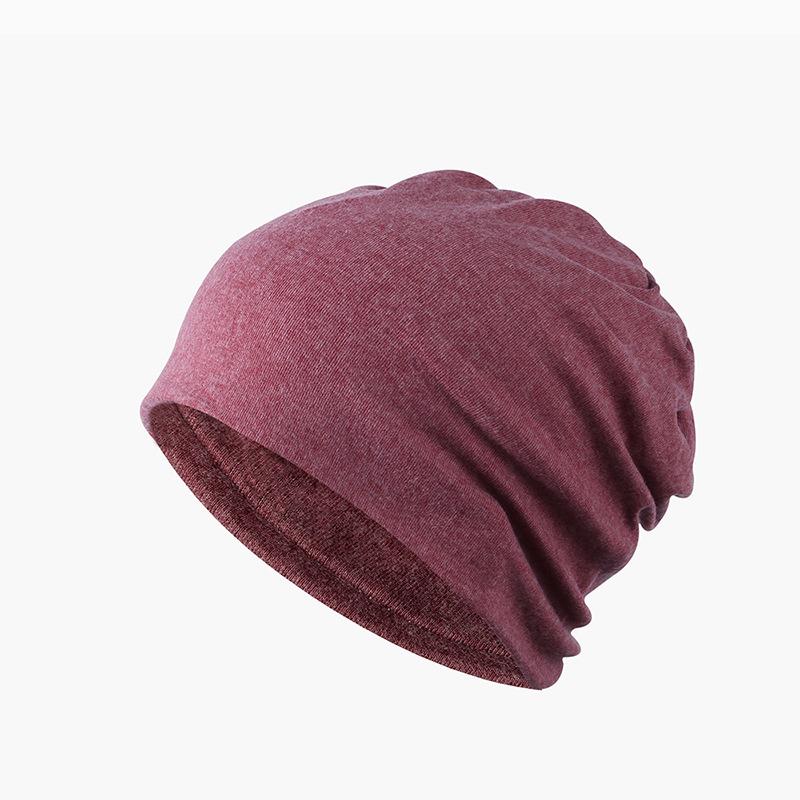 Casual Plain Beanie Hat for women men Spring Cotton Slouchy Beanie for Women Knitted Bonnets Hat Ladies Black Skullies Cap