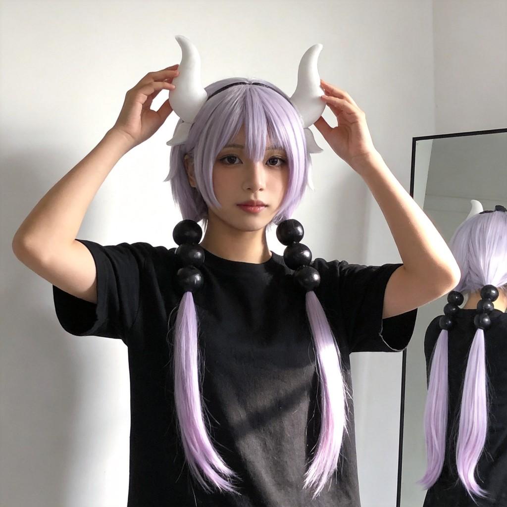 Miss Kobayashis Dragon Maid Cosplay Wig With High Temperature Silk For Enthusiasts