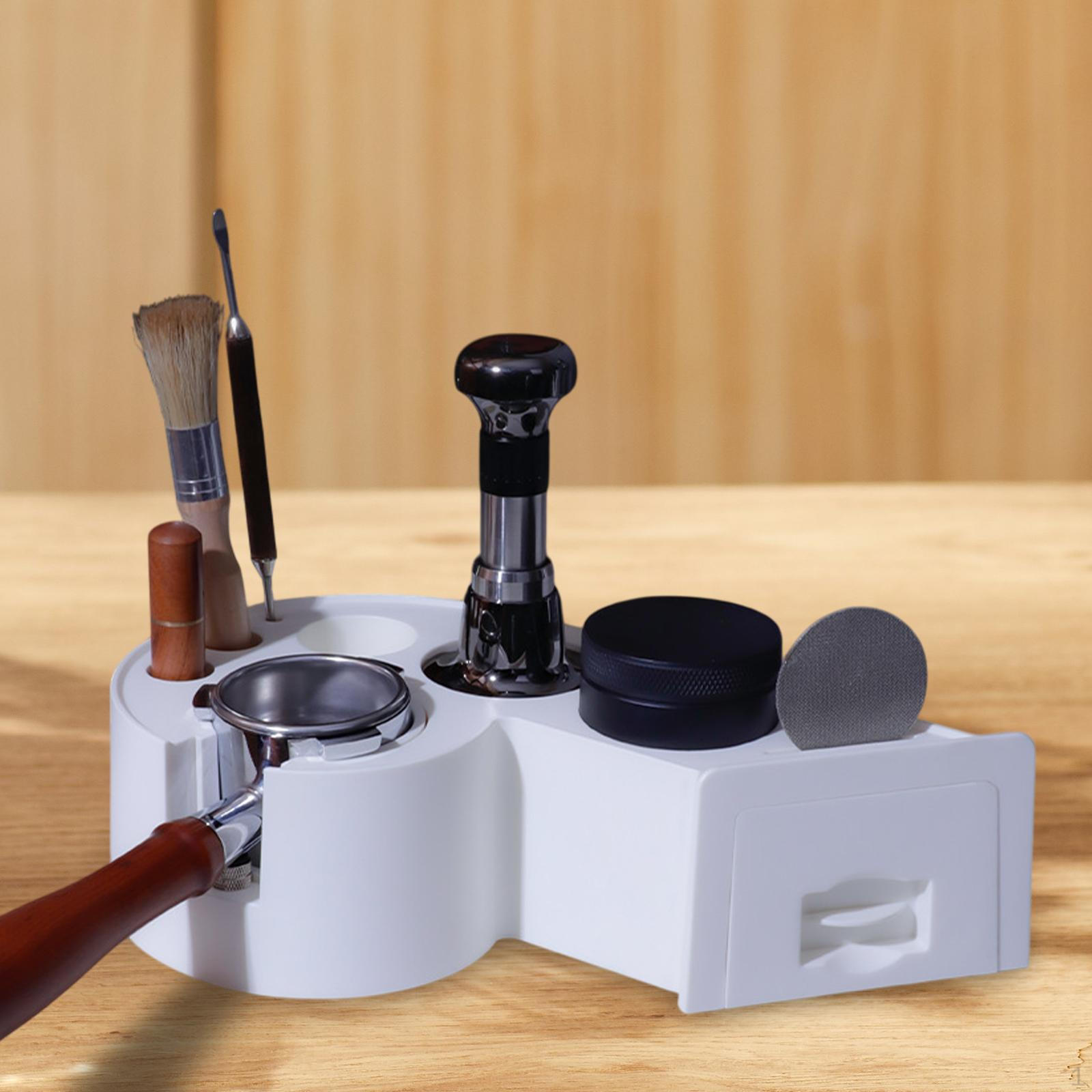 

Подставка для кофемашины, держатель, аксессуары, 11,4x7x3,5 дюйма, регулируемая гайка, универсальная поддержка белый