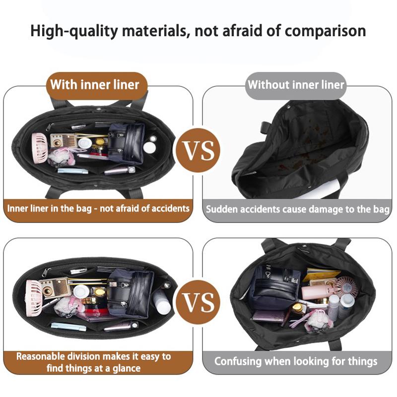 EverToner Felt Insert Inner Bag Organizer Fits For Lu-lemon Daily 20L Tote Bag Purse Organizer Handbag Storage Bag